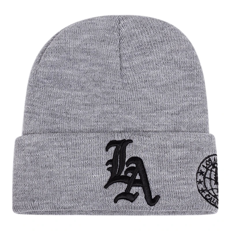 Moda chapéu de malha carta la terra bordado hip-hop chapéu gorros chapéu masculino feminino