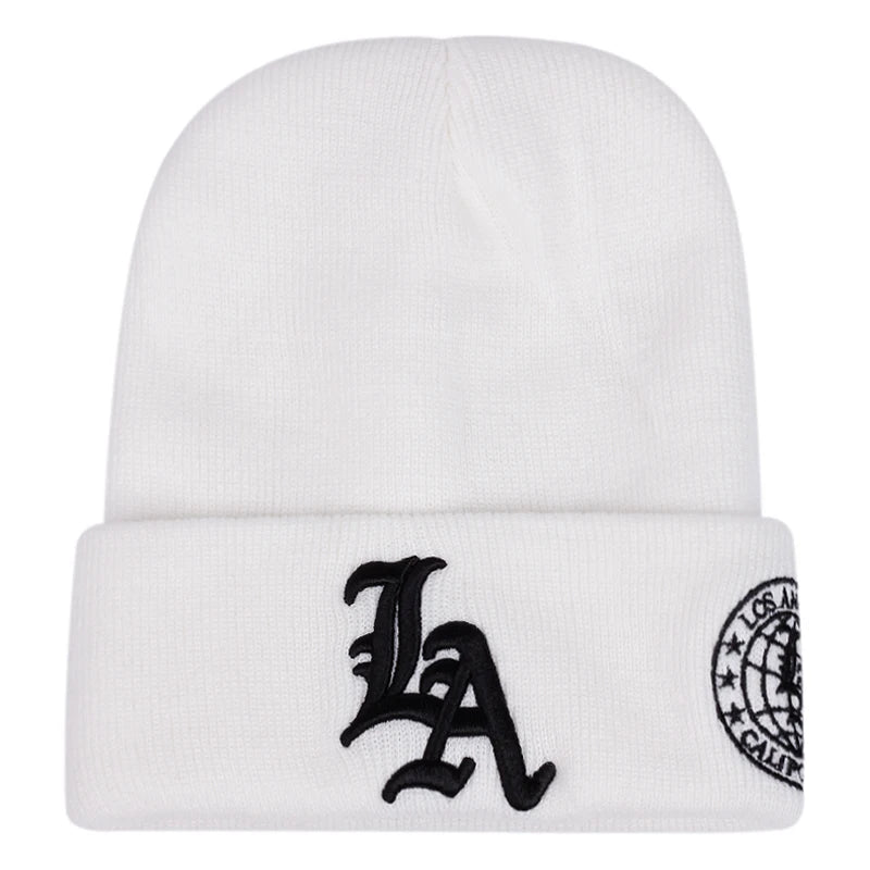 Moda chapéu de malha carta la terra bordado hip-hop chapéu gorros chapéu masculino feminino