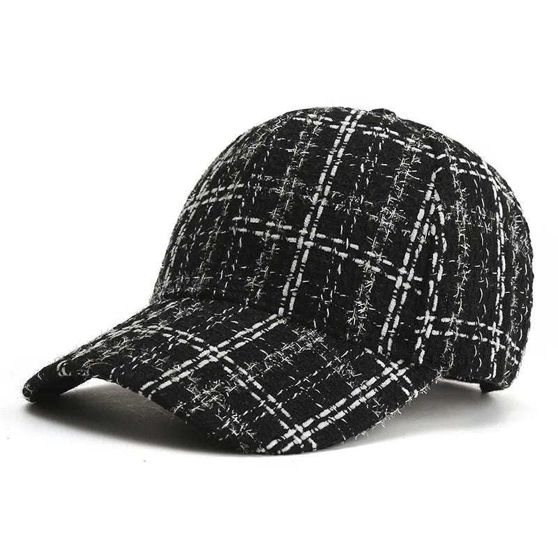 Boné casual estilo coreano para outono e inverno, chapéu de proteção solar com lantejoulas, moderno para atividades ao ar livre